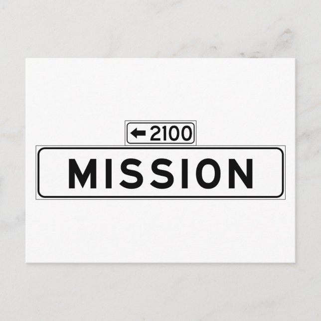 Cartão Postal Rua da Missão, Sinal da Rua São Francisco. (Frente)