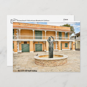 Cartão Postal RUA das Ilhas Virgens dos EUA. Caribe Croix USVI