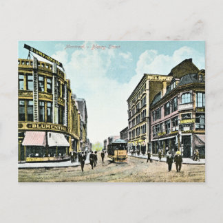 Cartão Postal Rua de Bleury da QC de Montreal
