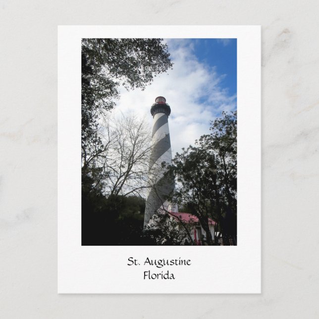 Cartão Postal Rua de farol de Augustine Flórida 1 (Frente)