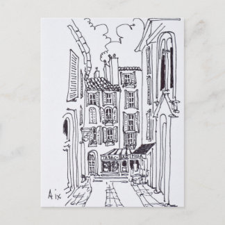 Cartão Postal Rua de la Masse | Aix en Provence, França