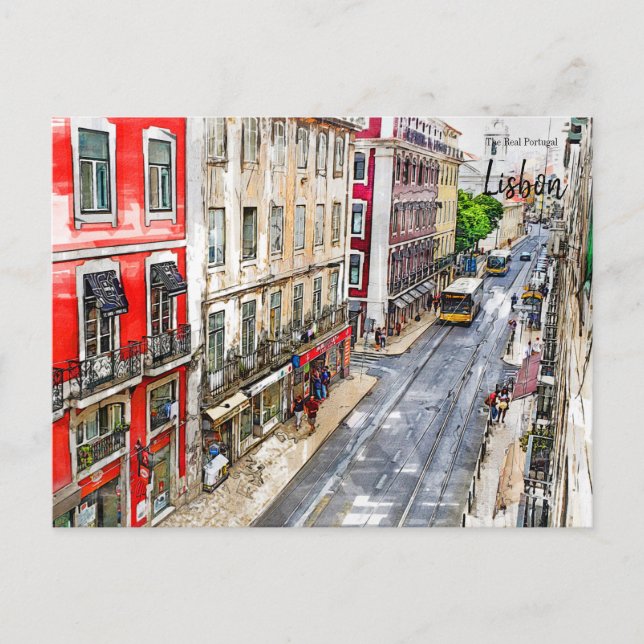 Cartão Postal Rua de Lisboa (Frente)