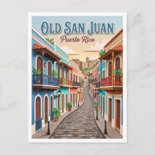 Cartão Postal Rua del Cristo San Juan Porto Rico