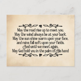 Cartão Postal Rua, dia de Patrick, Bênção irlandesa Que a Estrad