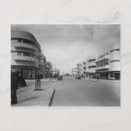 Cartão Postal Rua Dizengoff em Tel Aviv na década de 1930