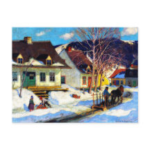 Rua do Quebec - Clarence Gagnon trabalho de arte