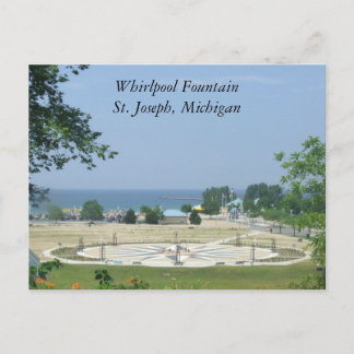 Cartão Postal Rua do Whirlpool Fountain Joseph, Michigan MI