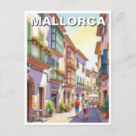 Cartão Postal Rua em Mallorca Espanha