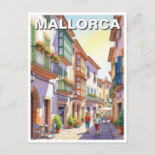 Cartão Postal Rua em Mallorca Espanha