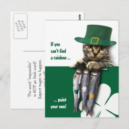 Cartão Postal Rua Engraçado de Kitten. Personalizado no Dia de P