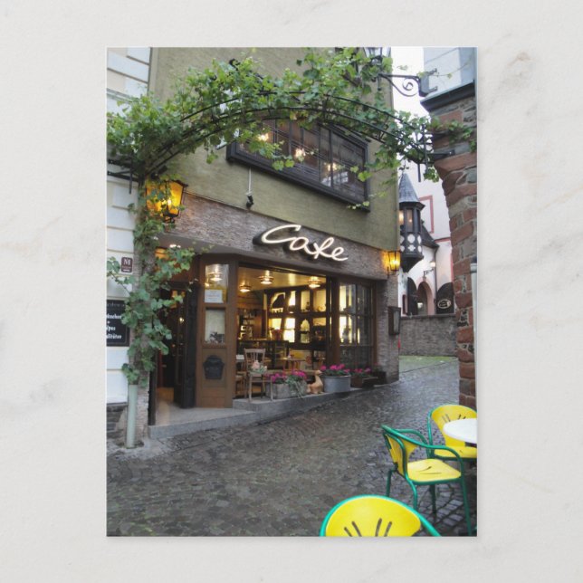 Cartão Postal Rua Europeia Romântica (Frente)