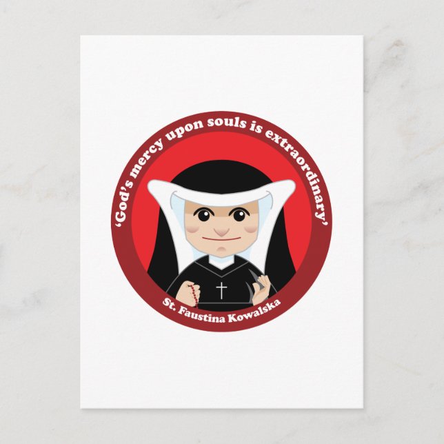 Cartão Postal Rua: Faustina Kowalska (Frente)