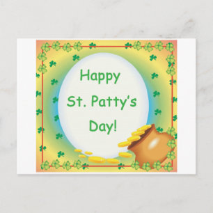 Cartão Postal Rua Feliz. Patty's Day