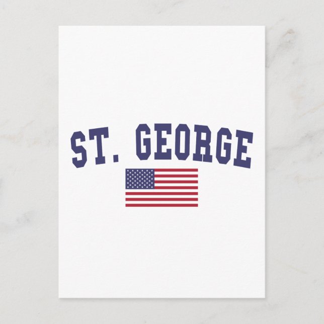 Cartão Postal Rua George US Flag (Frente)