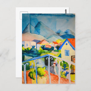 Cartão Postal Rua Germain perto de Tunis Auguste Macke