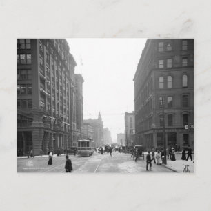 Cartão Postal Rua Griswold, Detroit: 1906