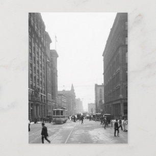 Cartão Postal Rua Griswold, Detroit: 1906