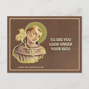 Cartão Postal Rua Humorística, Antônio, Oração Católica Religios
