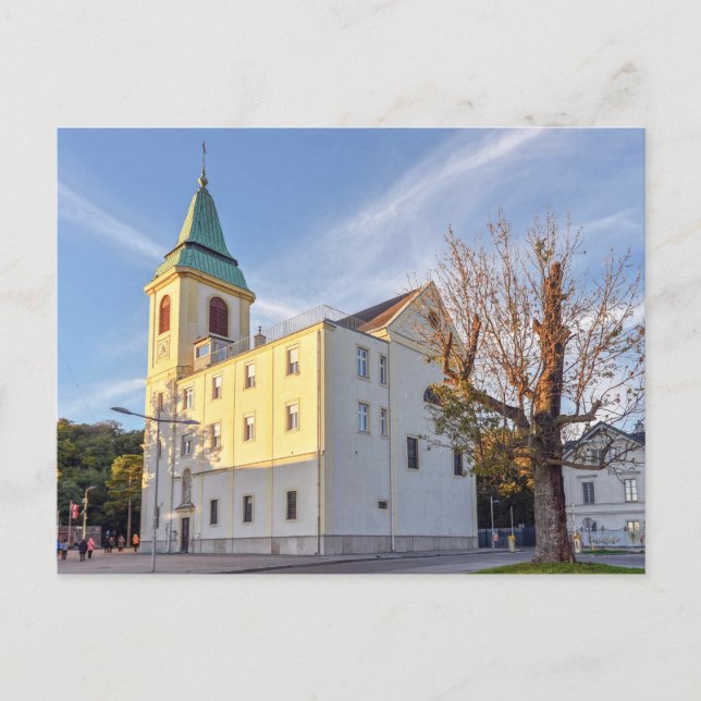 Cartão Postal Rua: Igreja de Joseph, Kahlenberg, Áustria (Frente)