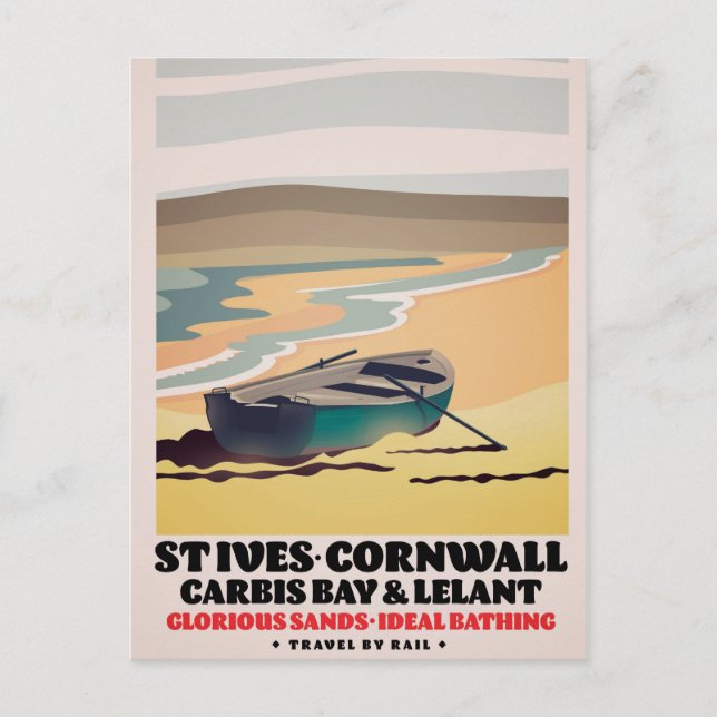 Cartão Postal Rua Ives Cornwall Poster de viagens (Frente)