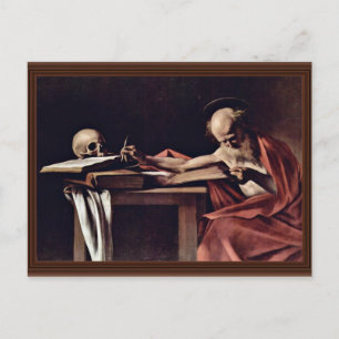 Cartão Postal Rua. Jerome Escrevendo Por Michelangelo Merisi Da
