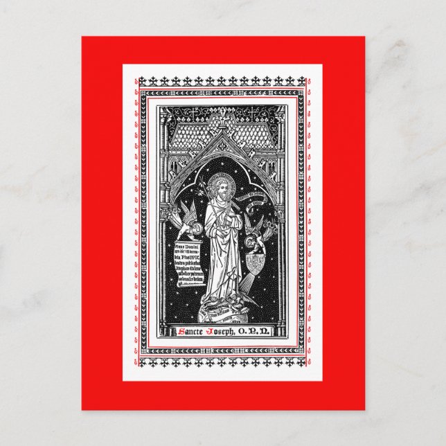 Cartão Postal Rua. Joseph, Patrão da Igreja (DT 01) Cartão-posta (Frente)