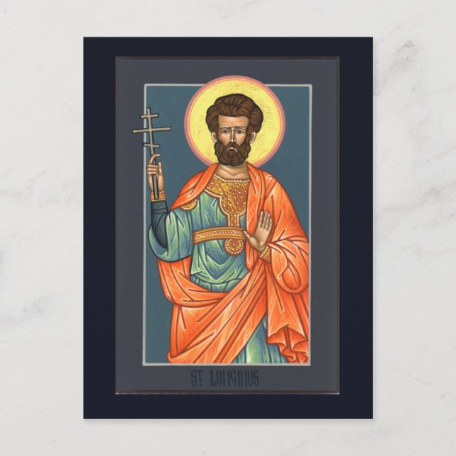 Cartão Postal Rua. Longinus the Centurion Prayer Card (Frente)