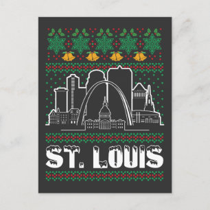 Cartão Postal Rua Louis Missouri Ugly Christmas