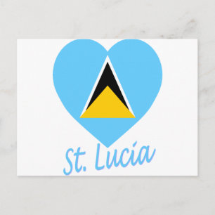 Cartão Postal Rua Lucia Flag Heart