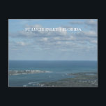 Cartão Postal Rua Lucie Inlet Florida Arial View<br><div class="desc">Deseje amigos e saudações familiares da Flórida com estes cartões postais de viagem. Eles apresentam uma visão aérea das Ruas. Fotografia Lucie Inlet por Victoria Grigaliunas. Use os campos modelo para adicionar seu texto personalizado. Cartões postais de turismo encantadores da Rua de Porto. Lucie Martin County nos Estados Unidos da...</div>
