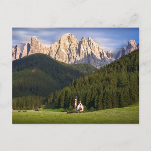 Cartão Postal Rua. Magdalena | Val di Funes (Frente)