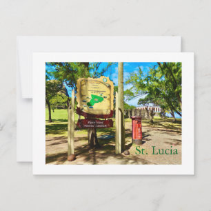 Cartão Postal Rua. Marco Nacional da Ilha do Pombo de Lúcia