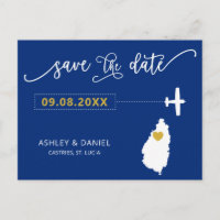 Rua marinho. Lucia Weding the Date Map Postcard