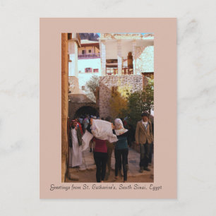 Cartão Postal Rua. Mosteiro de Catherine, Sinai do Sul, Egito