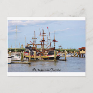 Cartão Postal Rua Negra Raven Ship.Augustine,Cartão postal da Fl