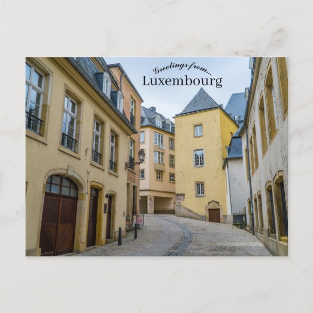 Cartão Postal Rua no Luxemburgo (Frente)