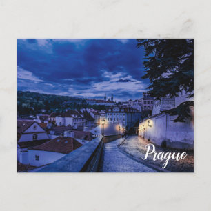 Cartão Postal Rua noturna em Cartaz de Praga