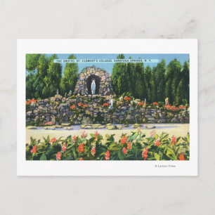 Cartão Postal Rua. O Grotto da Faculdade de Clement