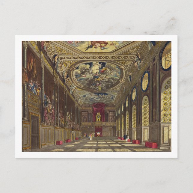 Cartão Postal Rua. O Hall de George, Castelo de Windsor, de 'Roy (Frente)