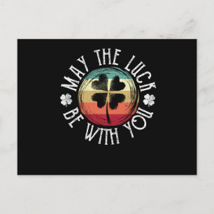 Cartão Postal Rua. O Shamrock irlandês do dia de Patrick pode se