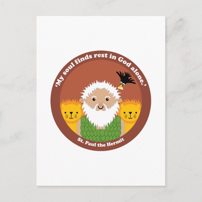 Cartão Postal Rua, Paul, o Hermit (Frente)