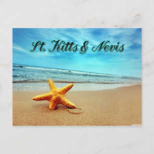 Cartão Postal Rua. Peixe-estrela de Kitts e Nevis