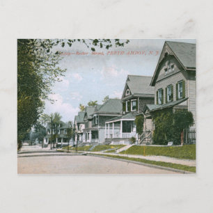Cartão Postal Rua, Perth Amboy, NJ 1910 Vintage