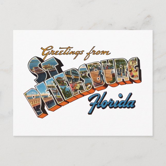 Cartão Postal Rua Petersburg FL (Frente)