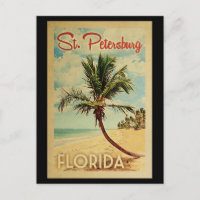 Rua Petersburg Palm Tree Viagens vintage
