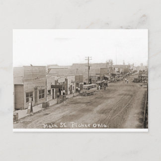 Cartão Postal Rua principal. Picher Oklahoma cerca de 1920