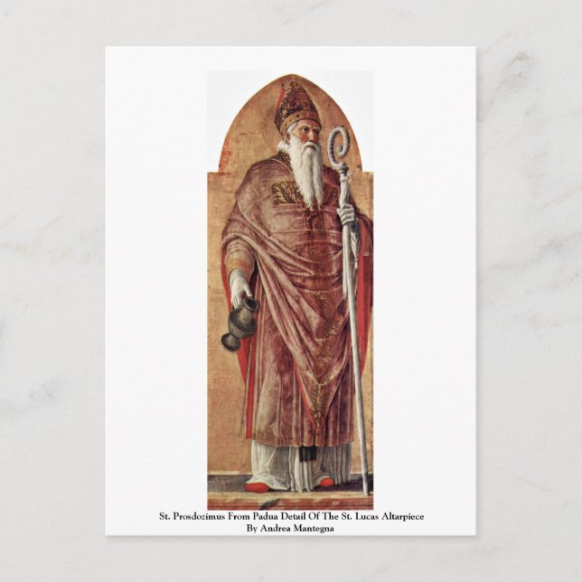 Cartão Postal Rua. Prosdozimus Do Detalhe De Pádua Da Rua. Lucas (Frente)