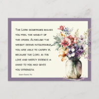 Rua Religiosa Católica. Padre Pio Citação Floral