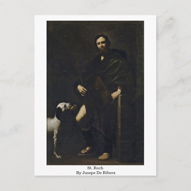 Cartão Postal Rua. Roch Por Jusepe De Ribera (Frente)