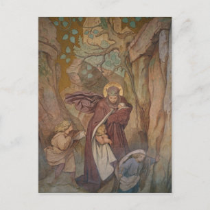 Cartão Postal Rua. Saída de Elisabeth do Castelo de Wartburg